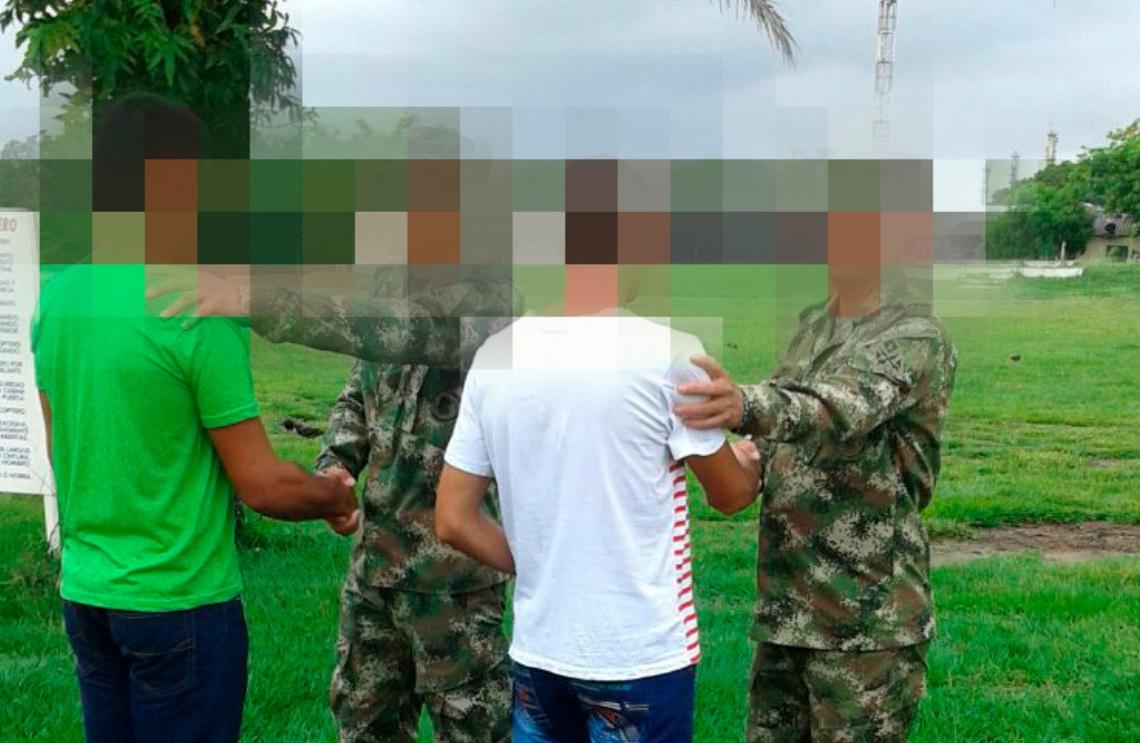 Dos integrantes del ELN se presentaron voluntariamente ante tropas del Ejército Nacional en el César