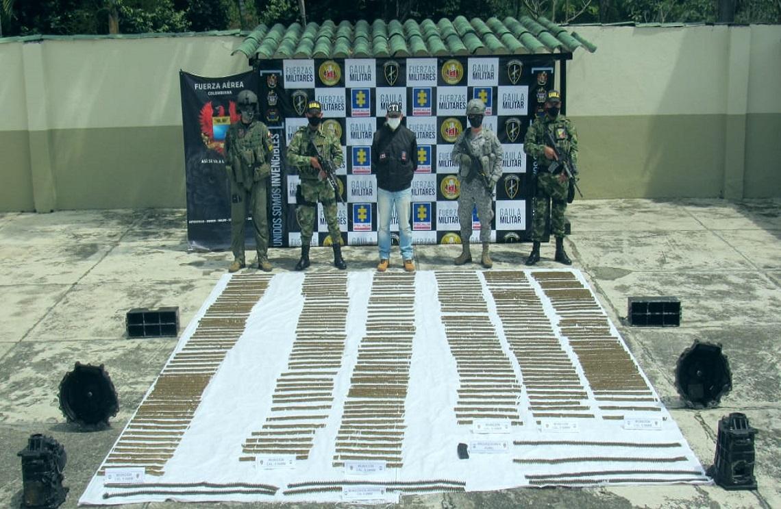 Fuerzas Militares halla segunda mayor incautación de material de guerra este año