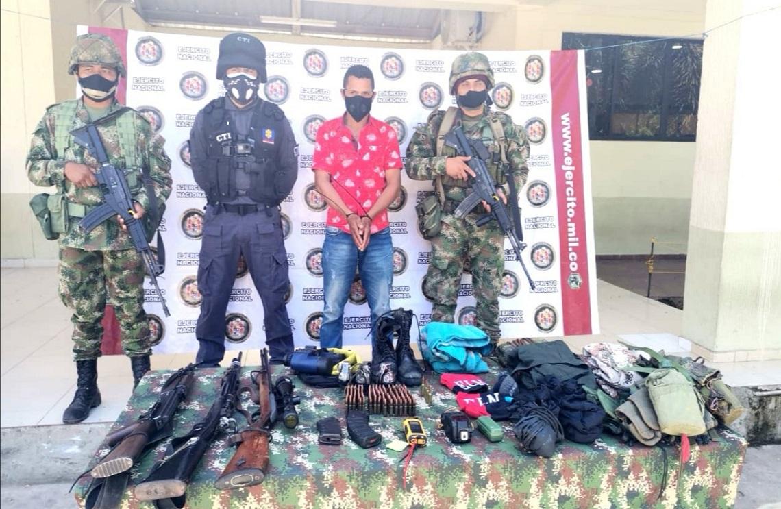 Capturado en Cesar alias Cascón, quien sería cabecilla del GAO ELN