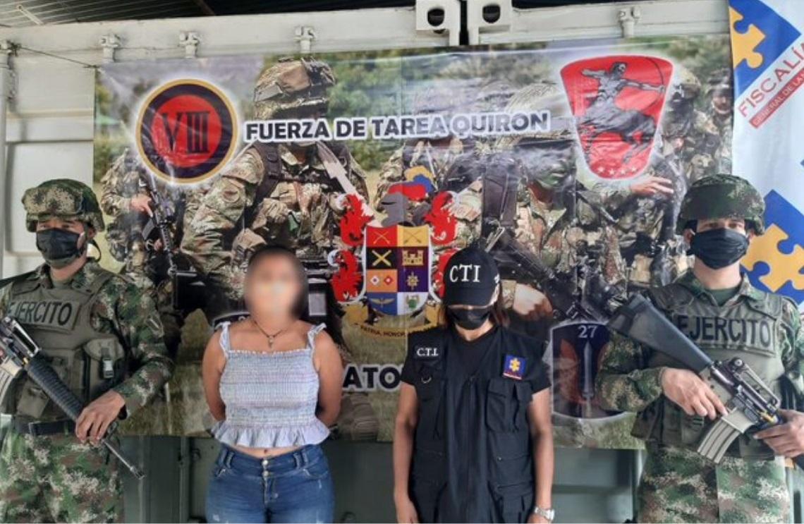 En Arauca fue capturada una mujer señalada de ser alias La Patrona, cabecilla del GAO ELN