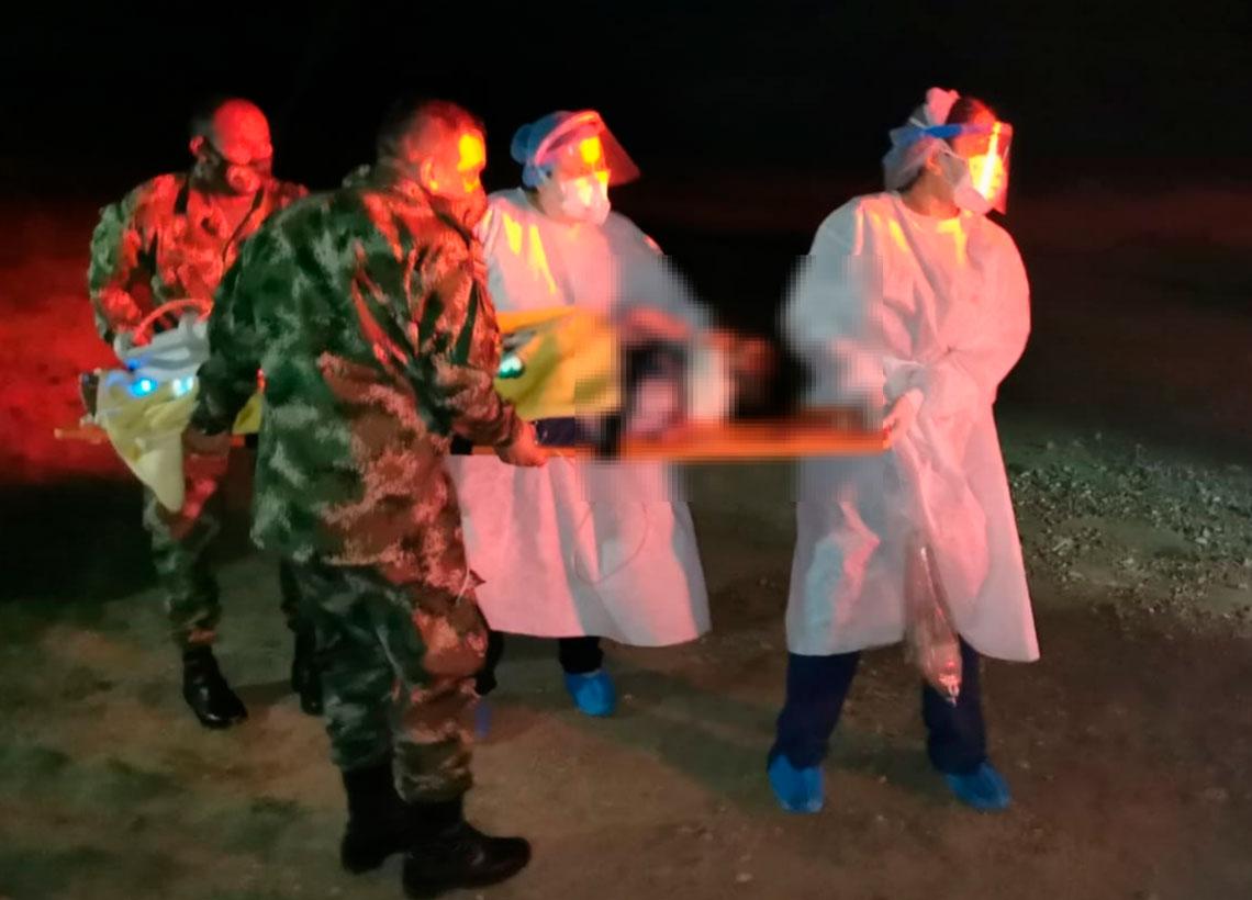 Ejército Nacional realiza apoyo humanitario a niño que sufrió un trauma con elemento punzante en la cabeza