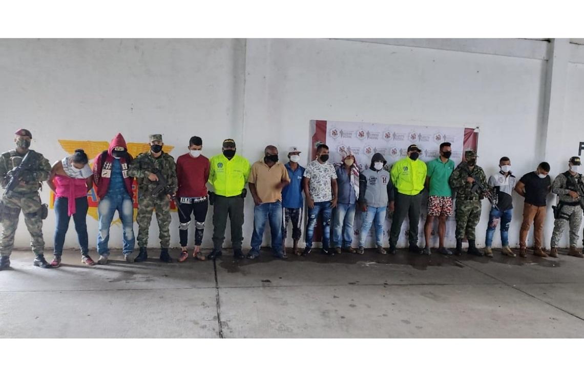 Fuerzas Militares y Policía capturan 11 integrantes del Clan del Golfo, en el sur de Bolívar