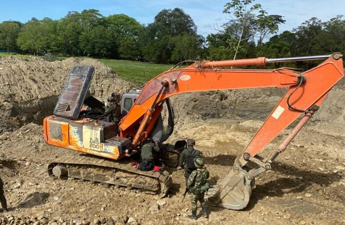 Ejército desmanteló complejo de Explotación Ilícita de Yacimientos Mineros en Sonsón, Antioquia