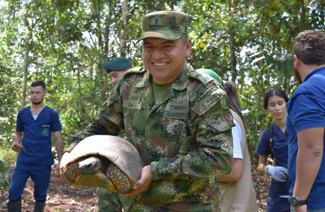  Ejército Nacional apoyó liberación de animales silvestres en Caquetá