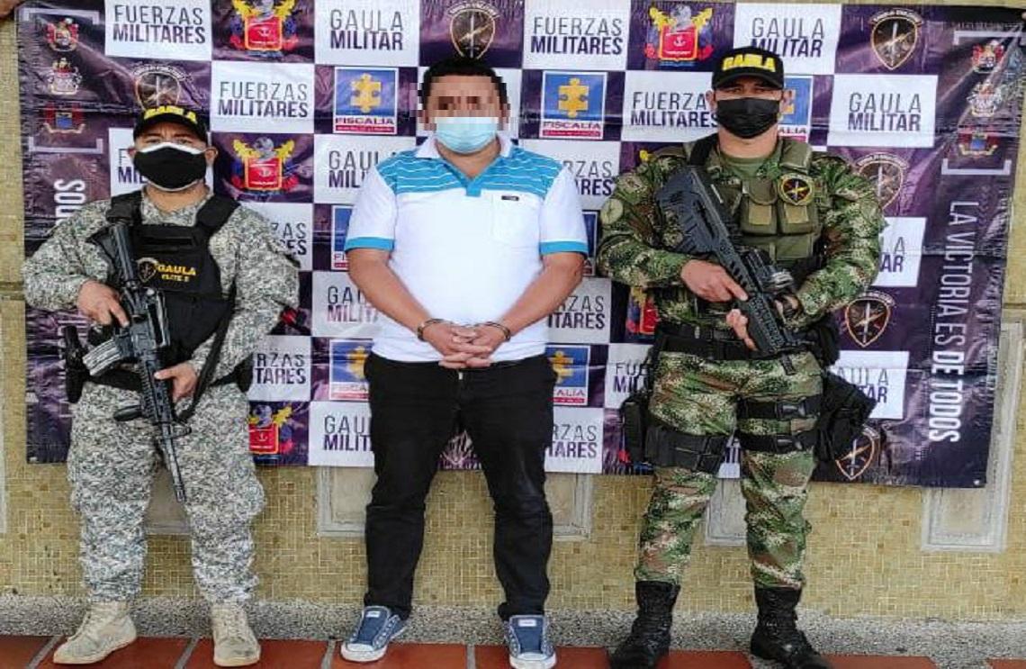 Gaula Militar Cundinamarca y CTI de la Fiscalía capturan a alias El Quesero integrante del GAO residual 10 E-1