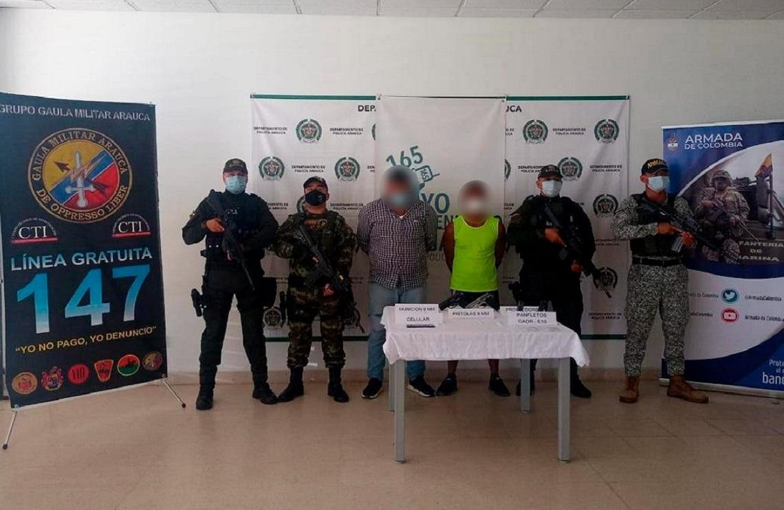 Capturados, en Arauca, dos integrantes del GAO residual Estructura 10