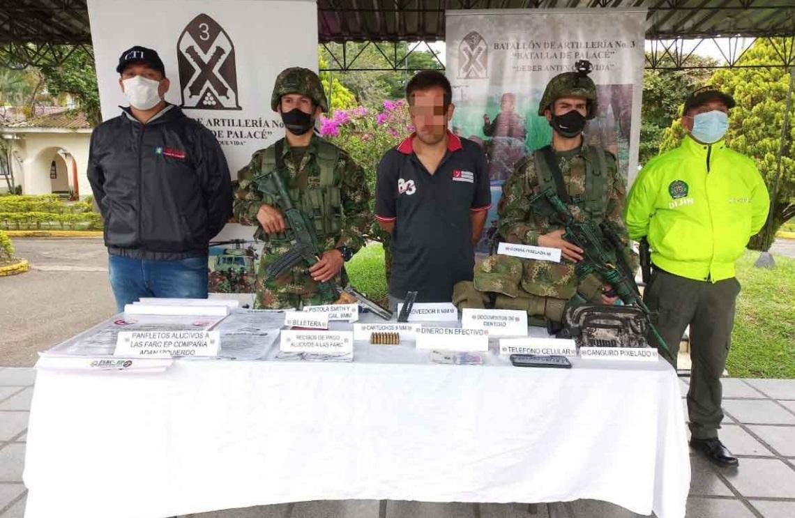 Ejército capturó en Buga, Valle del Cauca, a alias 'Caimán', sindicado de ser cabecilla de las Redes de Apoyo a Estructuras Residuales