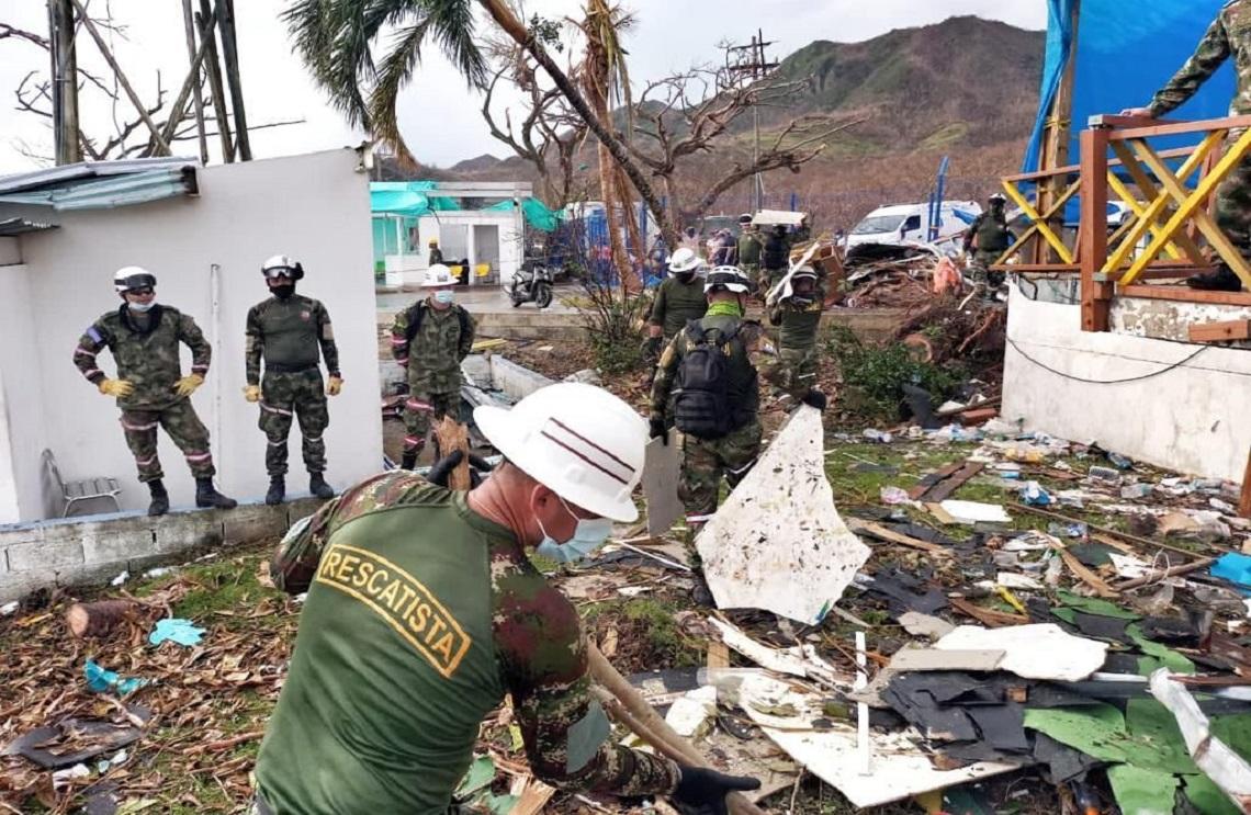 Ejército Nacional continúa apoyando la reconstrucción en el Archipiélago