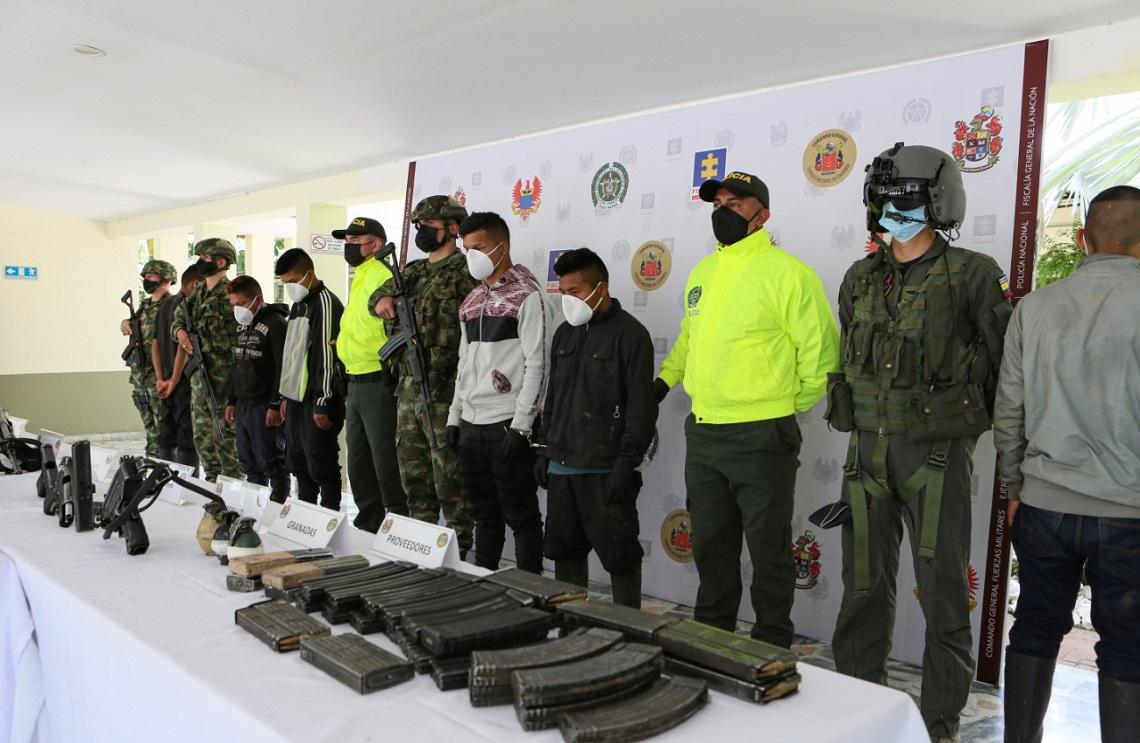 Contundente golpe de las Fuerzas Militares, Policía y Fiscalía a la Dagoberto Ramos en Cauca, Huila y Caldas