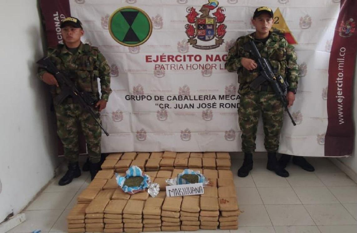 Ejército Nacional incauta 314 paquetes de marihuana tipo creepy en La Guajira 