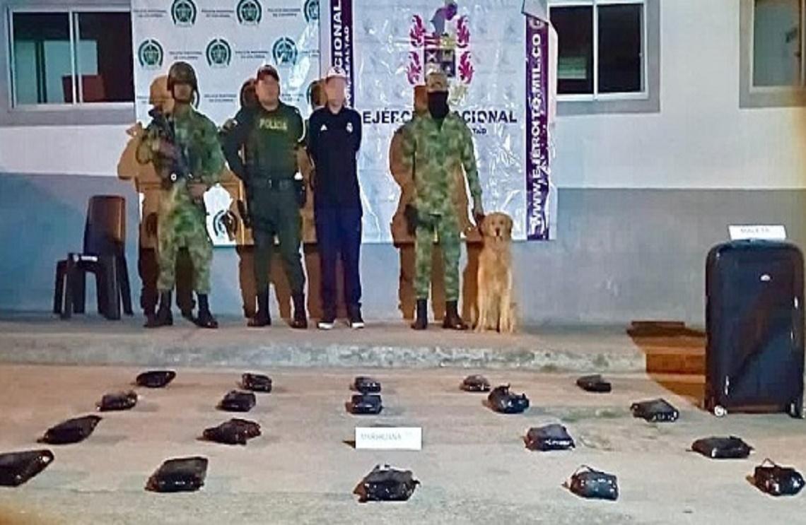 20 kilos de marihuana fueron incautados por soldados del Ejército Nacional en carreteras del Tolima