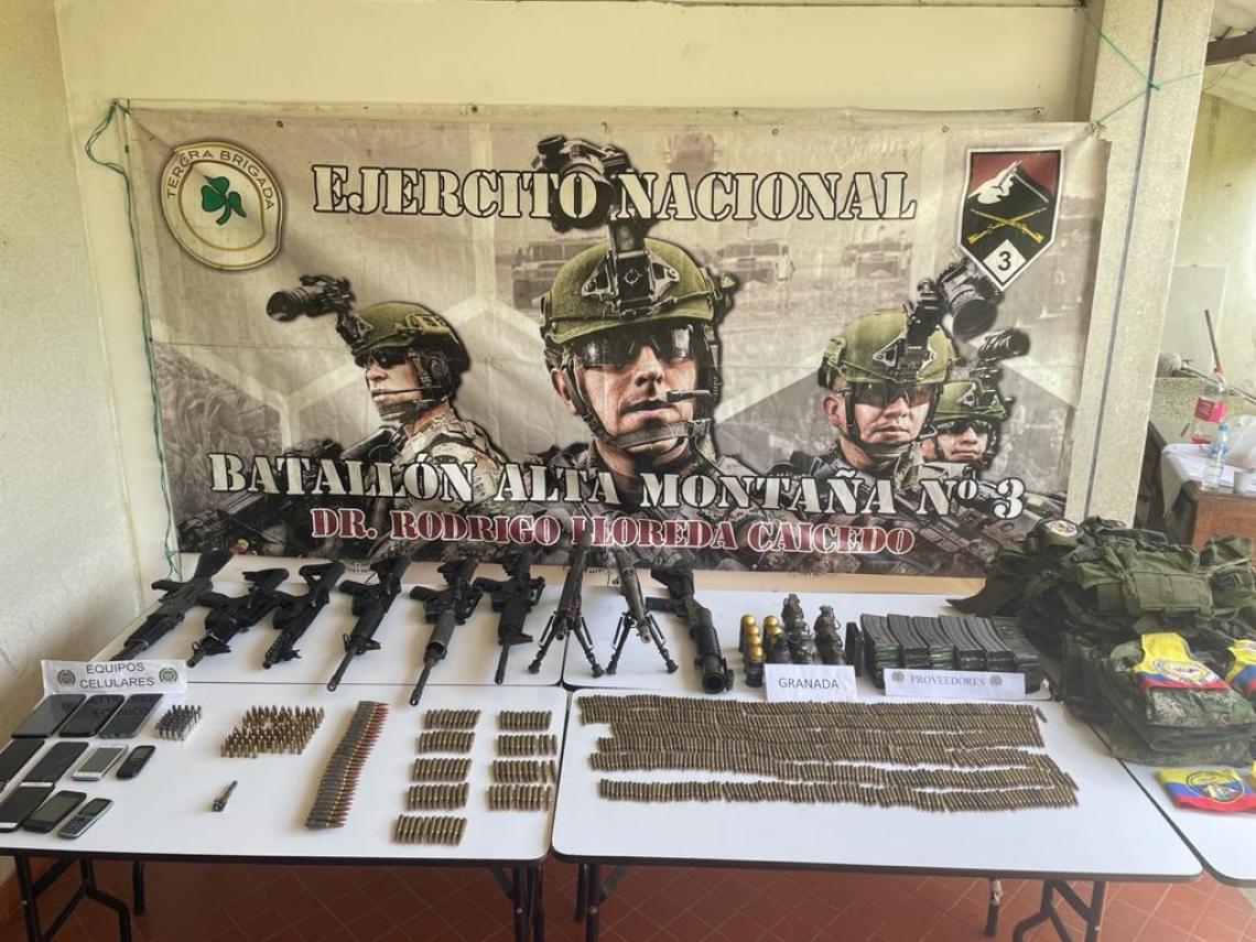  Ejército Nacional incautó abundante material de guerra perteneciente al GAO-r Jaime Martínez