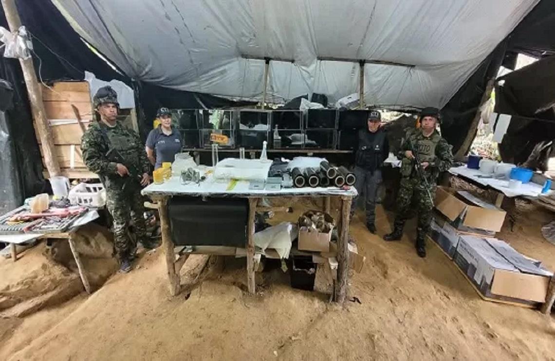Ejército Nacional localiza infraestructura para la producción de clorhidrato de cocaína en Boyacá