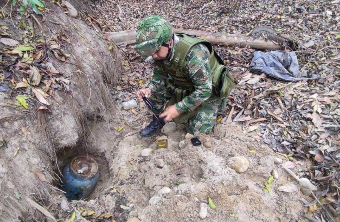 Ejército Nacional logra la ubicación y destrucción de explosivos en Saravena, Arauca 