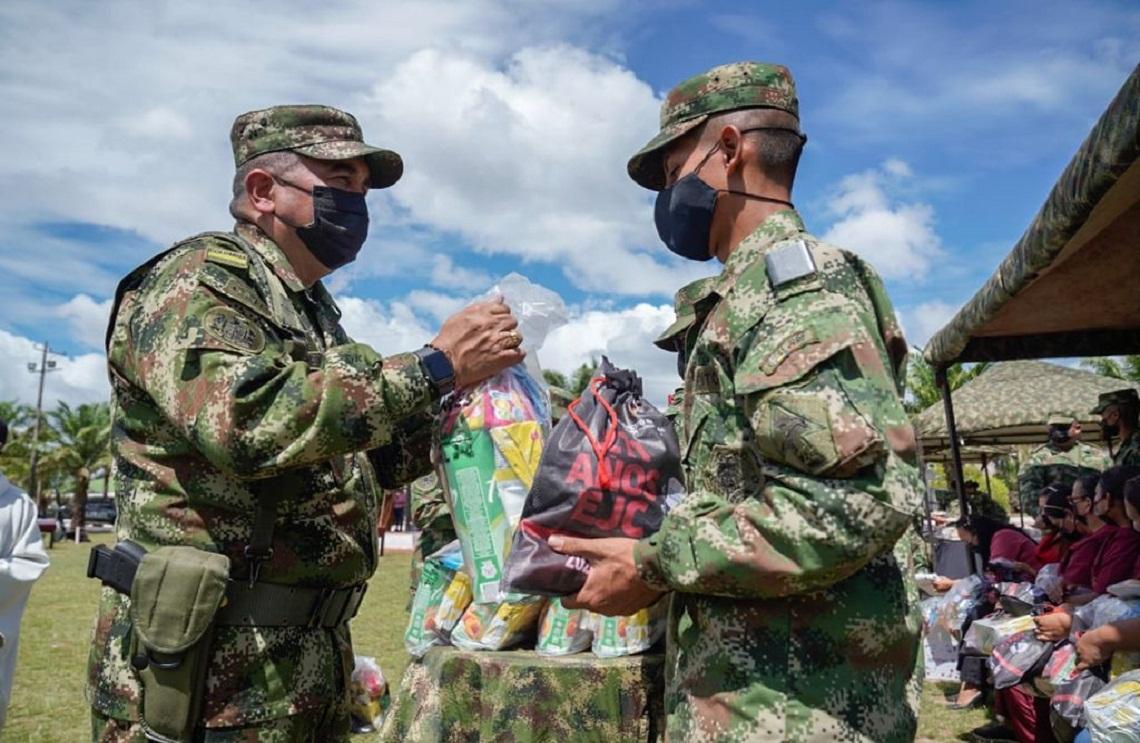 La Navidad también llegó para los soldados del Ejército Nacional en la región de la Orinoquía colombiana
