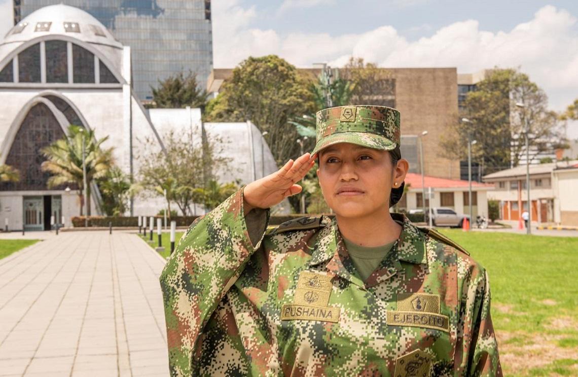 Primera mujer indígena Wayúu del Ejército Nacional