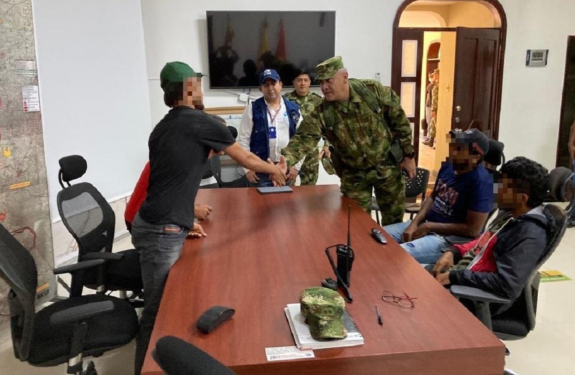 Ejército Nacional rescató a cuatro personas privadas de su libertad por parte del GAOr-Estructura 33