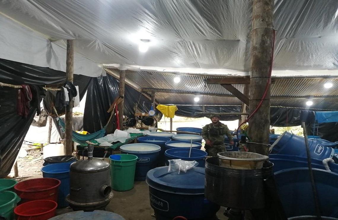 Ubicado laboratorio para el procesamiento de clorhidrato de cocaína avaluado en más de 7 millones de dólares