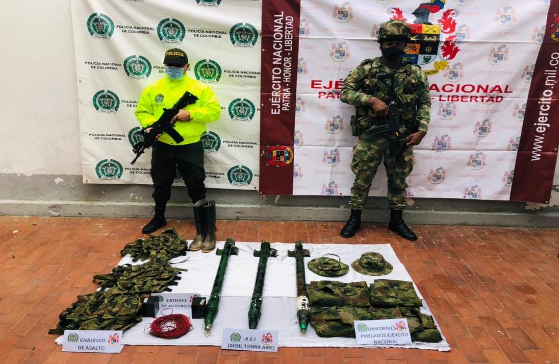 Ejército Nacional y Policía ubicaron depósito ilegal en Morales, Cauca