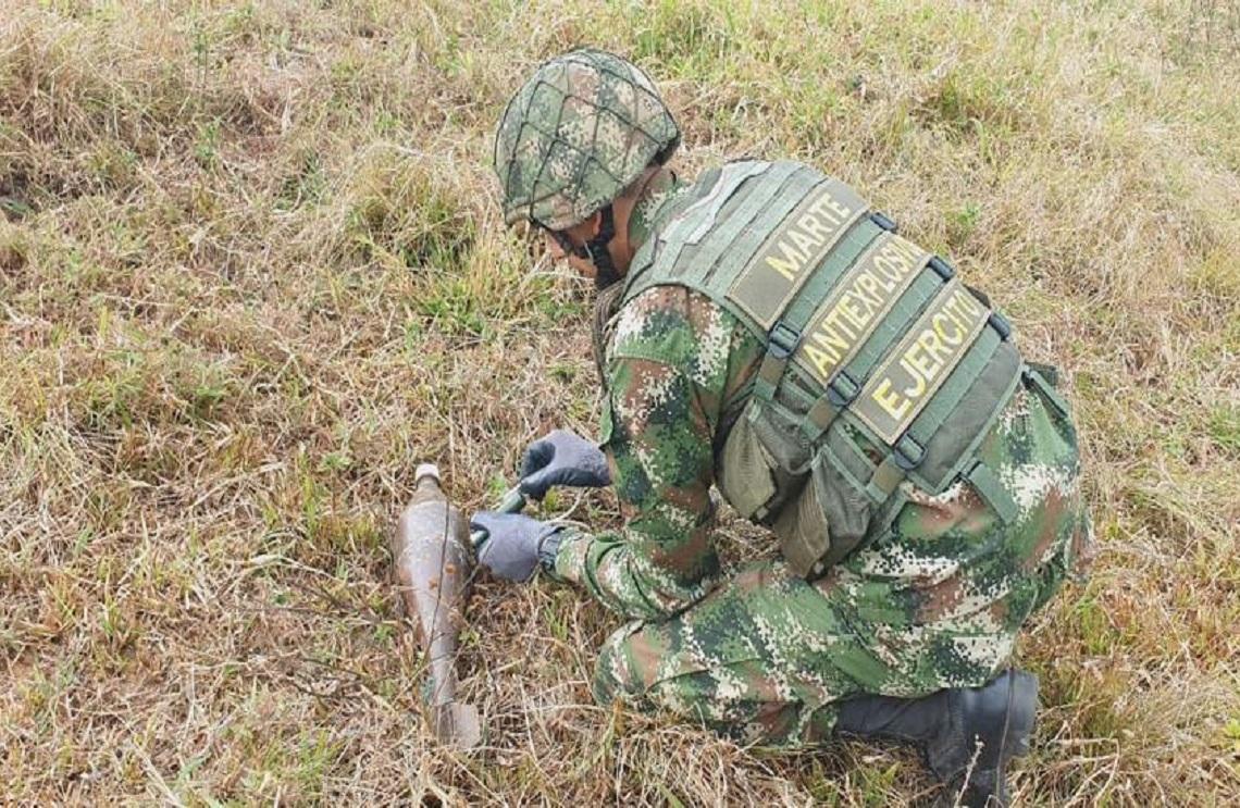 Ejército Nacional ubicó y destruyó cuatro artefactos explosivos en el Cesar