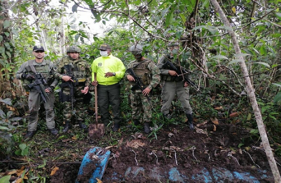 Ejército Nacional neutraliza depósito ilegal de explosivos en Nariño