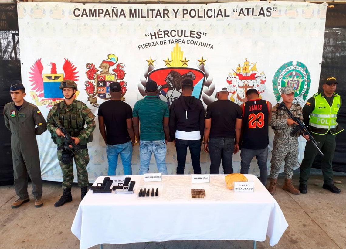 Capturados 5 integrantes del GAO residual ‘Oliver Sinisterra’ en el casco urbano de Olaya Herrera, Nariño