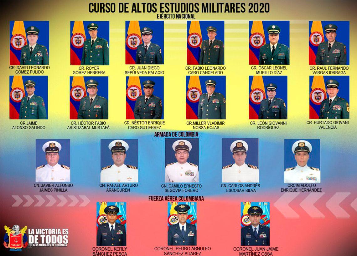 Veinte oficiales de Fuerzas Militares fueron elegidos para adelantar curso de ascenso a General
