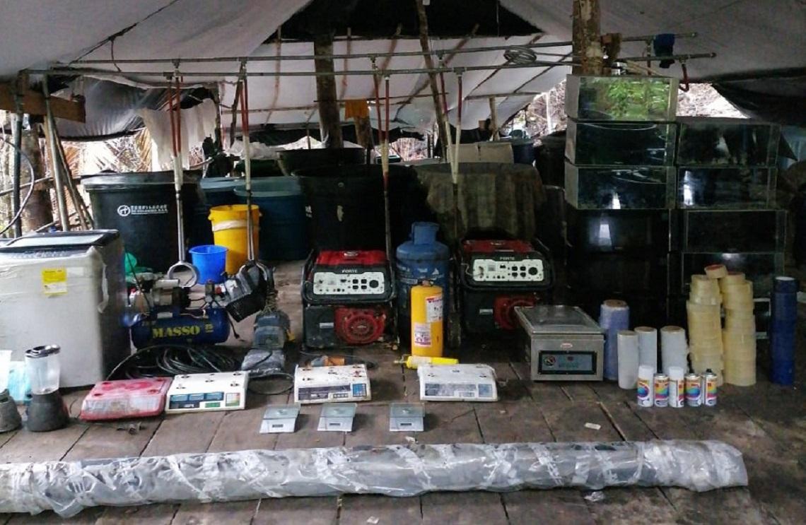 Fuerzas Militares y Policía neutralizan laboratorio ilegal del GAO Eln, en el Sur de Bolívar