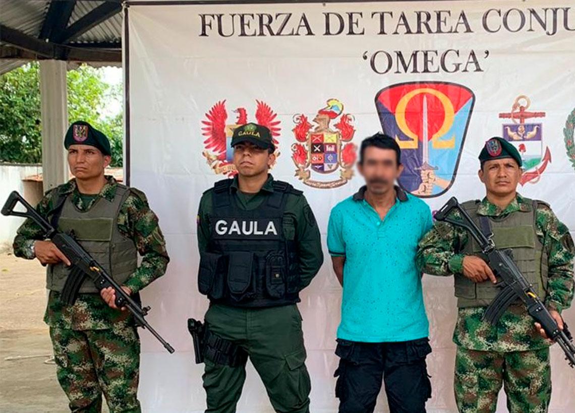 Fuerzas Militares y Policía capturan integrante del GAO-r Estructura 62 en Caquetá