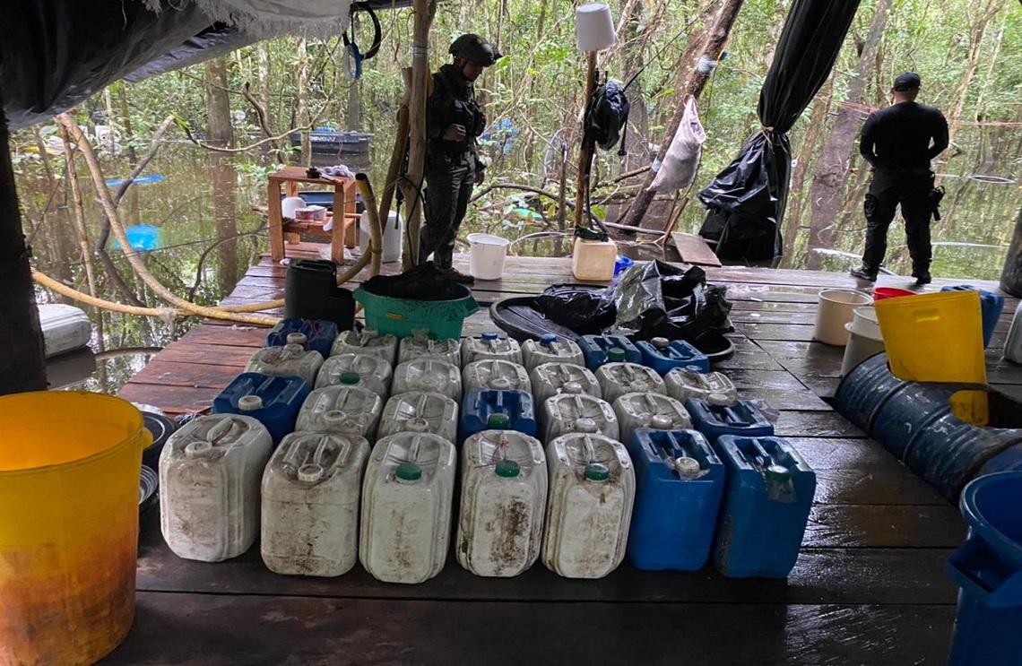 Fuerza de Tarea Conjunta Omega desmanteló laboratorio de clorhidrato de cocaína, en Guaviare
