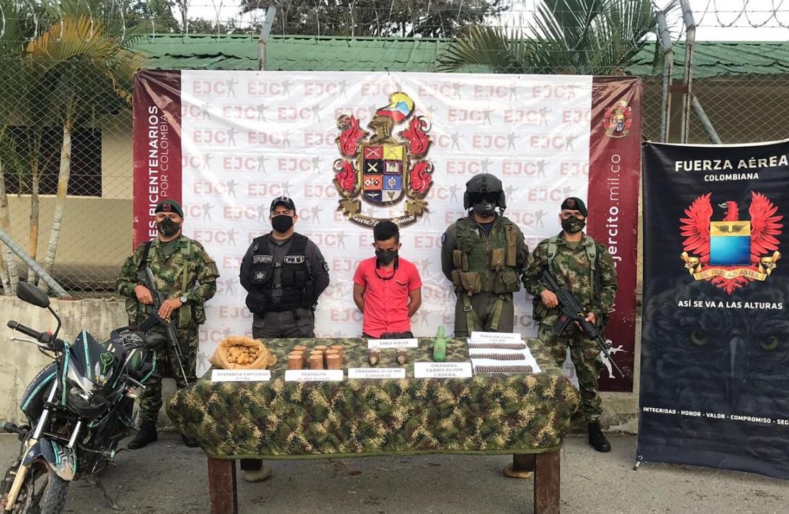 Capturado alias Cachiporra, explosivista del GAO residual Estructura Primera