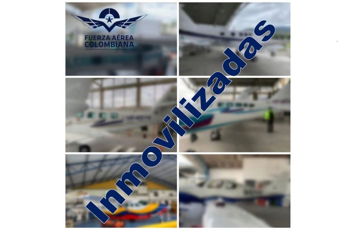 Fuerza Aérea Colombiana inmoviliza ocho aeronaves en Antioquia