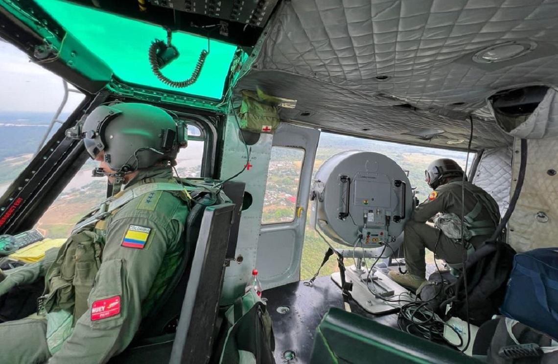  Misiones de perifoneo aéreo y lanzamiento de volantes realizados por la Fuerza Aérea Colombiana en Caquetá y Putumayo