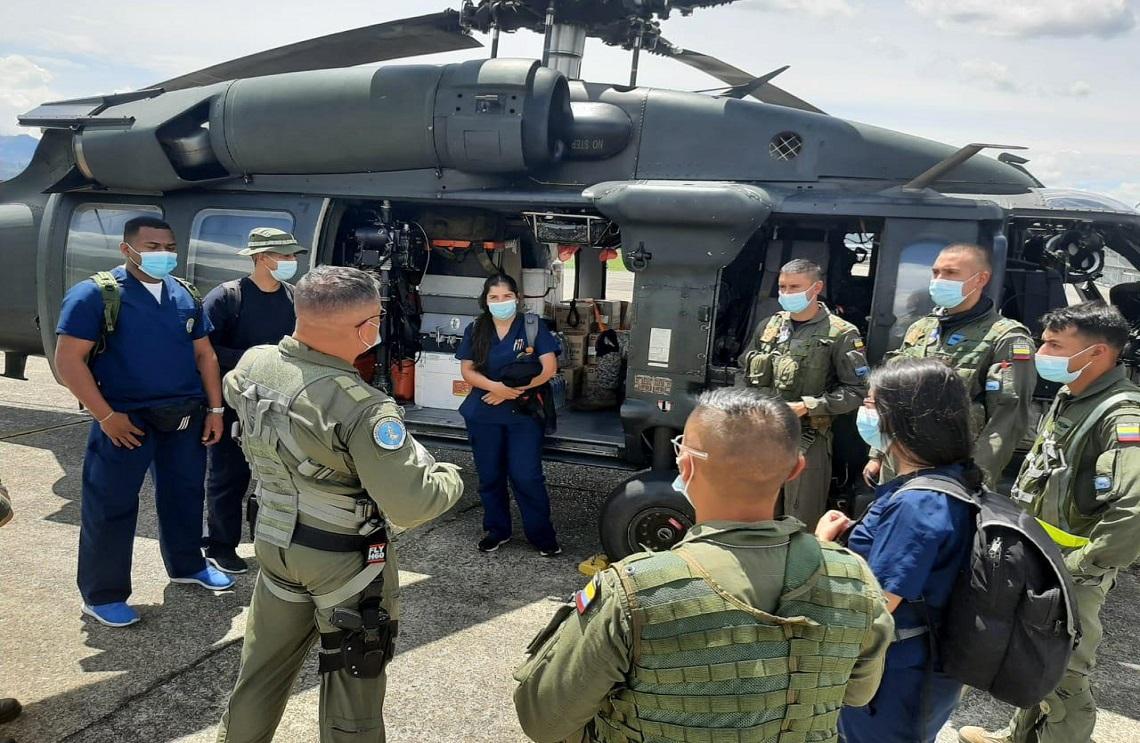  Fuerza Aérea Colombiana transporta insumos médicos hasta el Bajo Cauca antioqueño 