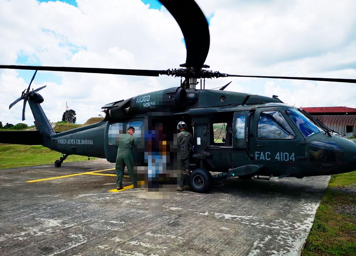 Fuerza Aérea Colombiana realizó transporte humanitario desde Chocó
