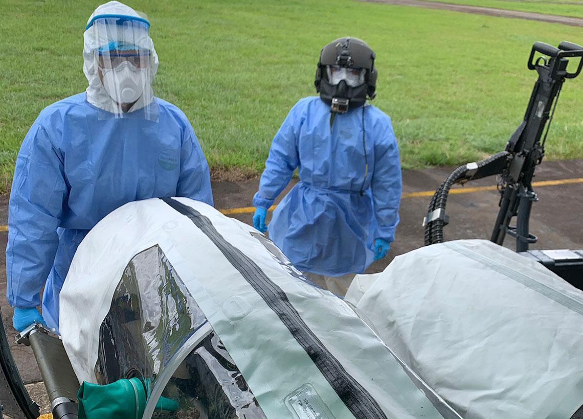 Evacuación aeromédica con todos los niveles de bioseguridad, es realizada por la Fuerza Aérea Colombiana