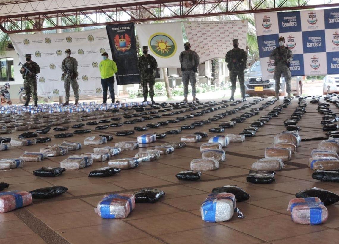 Contundente golpe de las Fuerzas Militares al narcotráfico permite incautación de más de 700 kilogramos de marihuana en Vichada