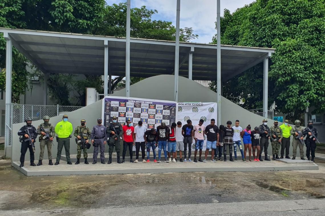 Gaula Militar Chocó capturó 14 integrantes del grupo delincuencial Los Mexicanos