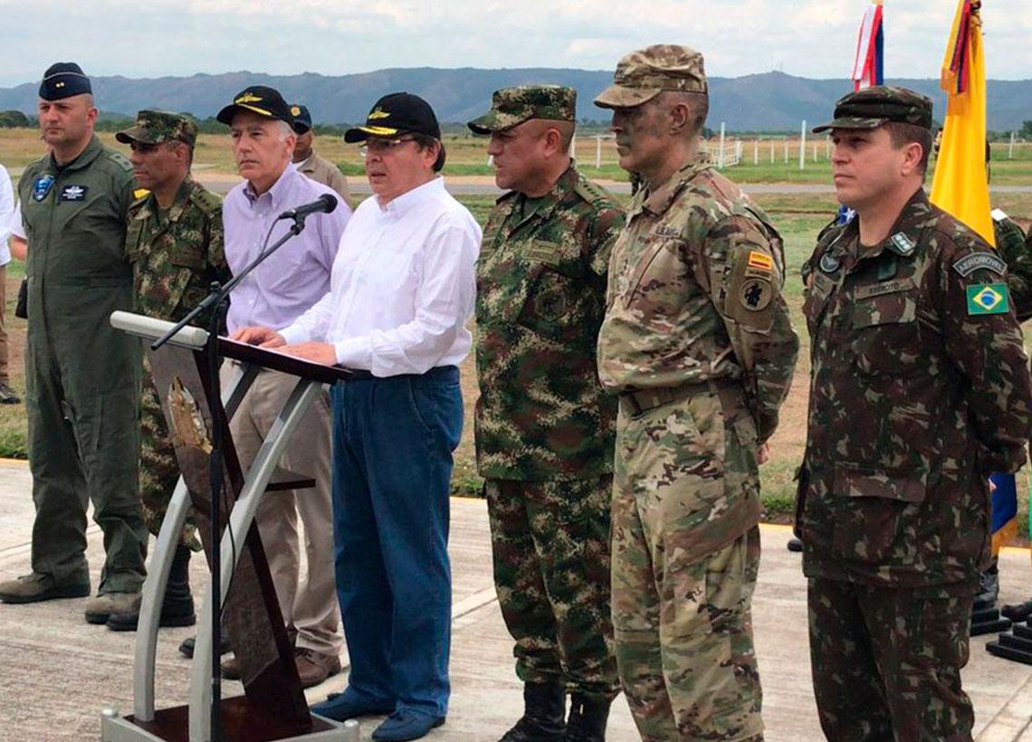 Mindedefensa, comandante general Fuerzas Militares Colombia, USA, Brasil en Ejercicio estratégico multinacional en Tolemaida