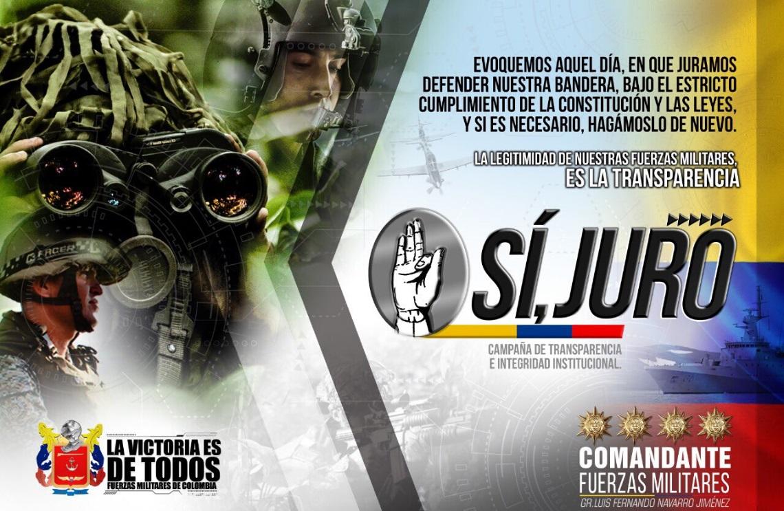 ‘Sí, Juro’, la nueva campaña de integridad y transparencia institucional de las Fuerzas Militares