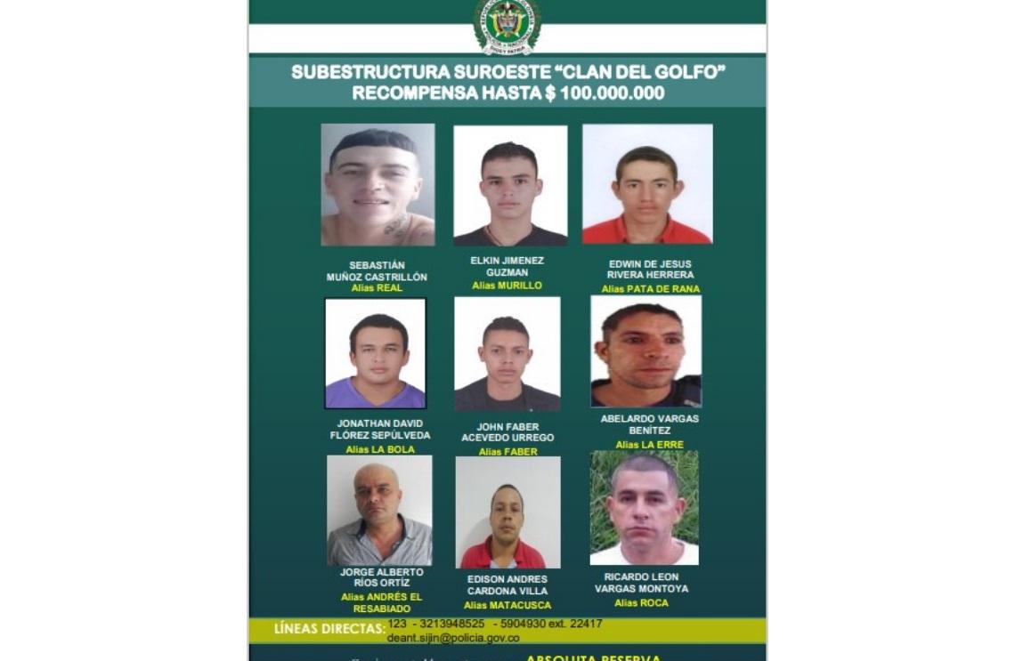 Recompensa de hasta $100 millones por responsables de asesinatos en Andes, Antioquia