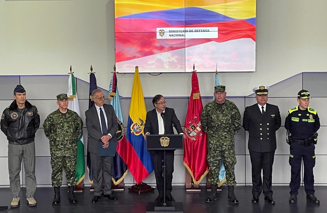 Presidente de la República anuncia conformación de la nueva cúpula militar y de Policía Nacional 