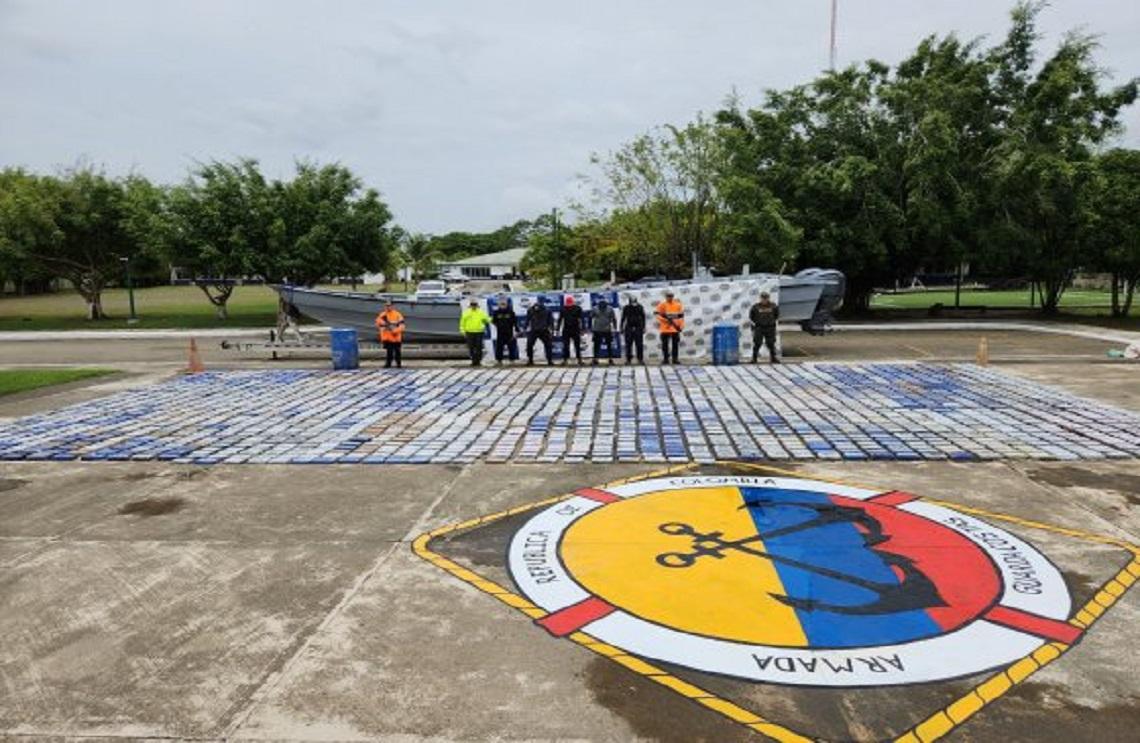 Más de 2,3 toneladas de clorhidrato de cocaína incautadas en el Caribe colombiano
