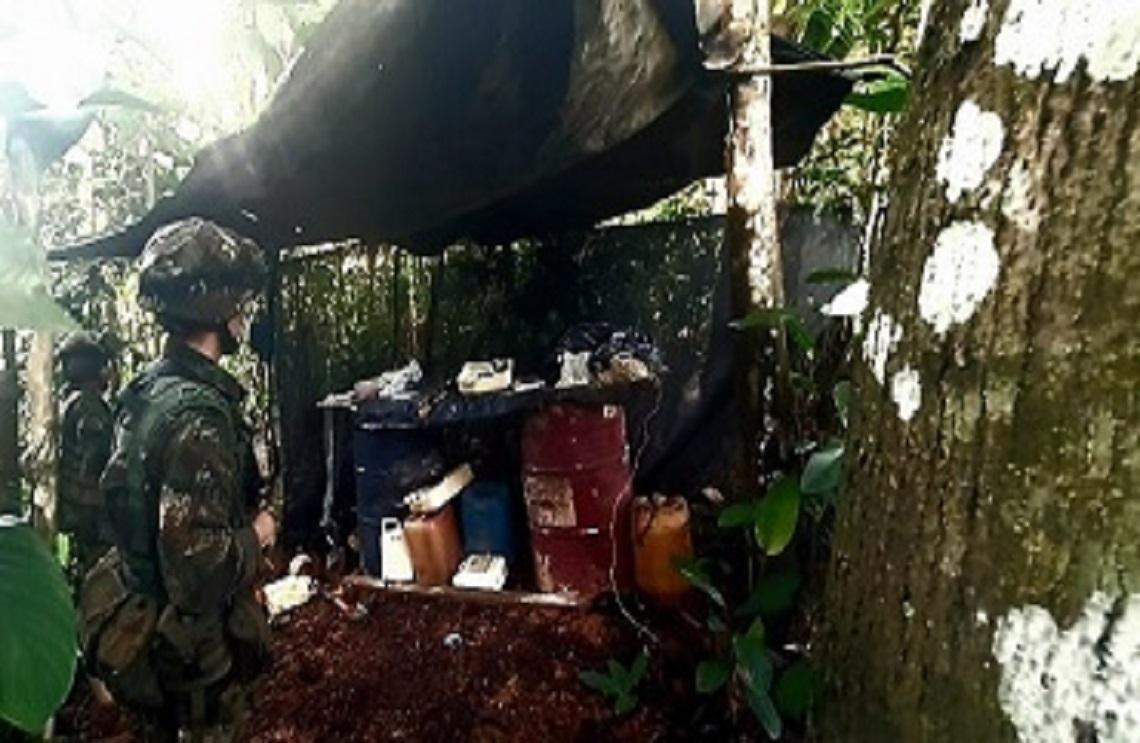 Ejército Nacional ubicó un depósito ilegal con insumos para la elaboración de artefactos explosivos
