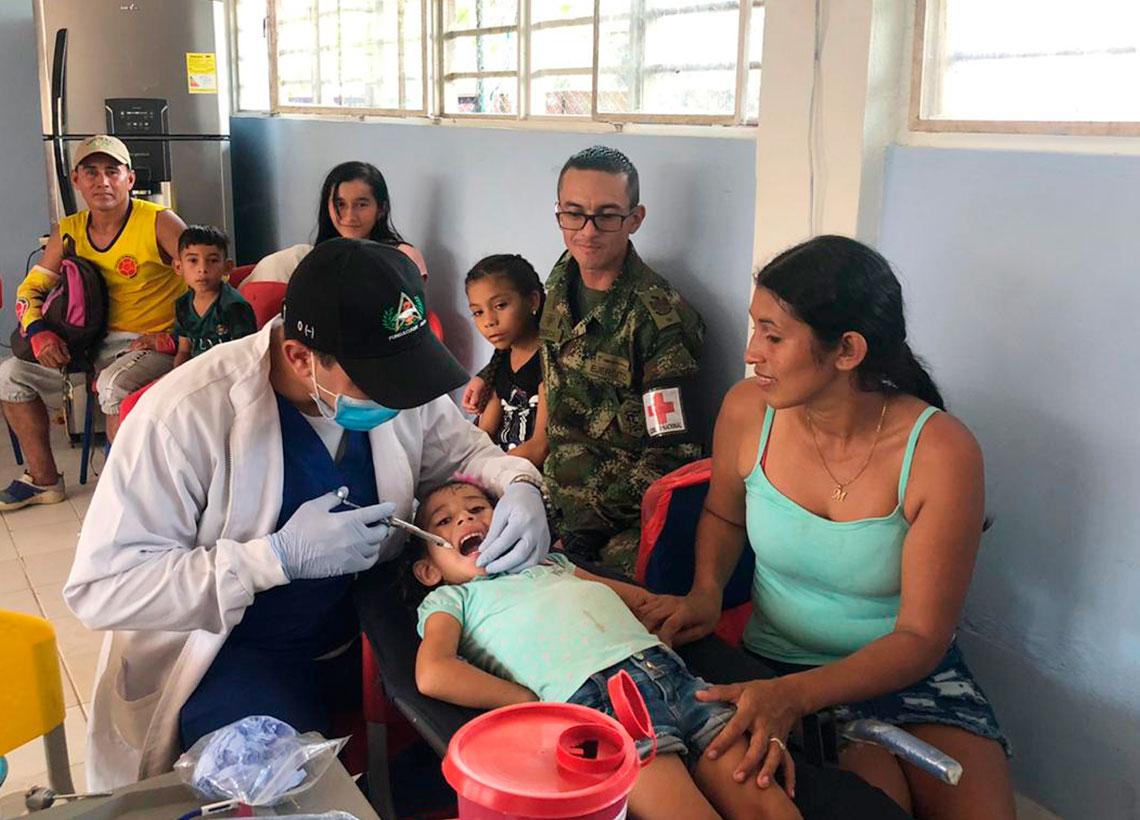 Ejército Nacional brinda bienestar a los habitantes de Veta Central 