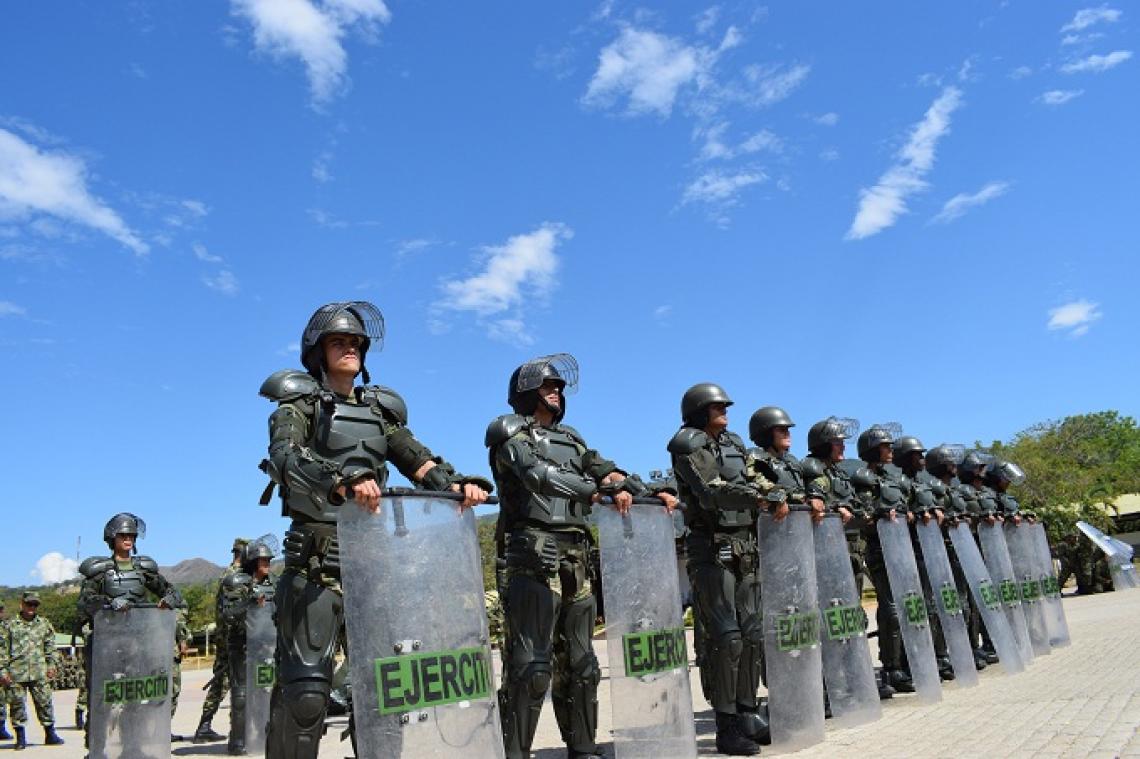 Nuevos Soldados Profesionales hacen parte de pelotones antidisturbios