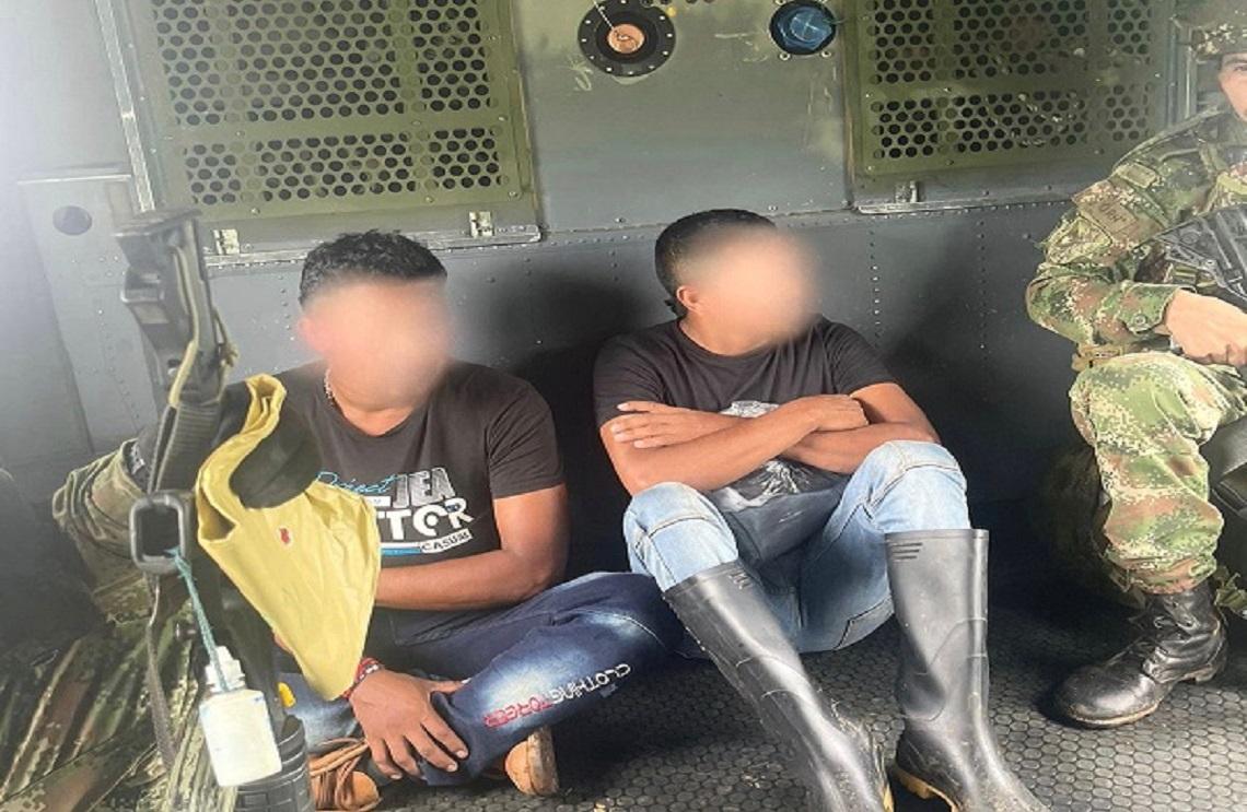 En Puerto Libertador Córdoba, el Ejército Nacional capturó a dos presuntos integrante del GAO Clan del Golfo