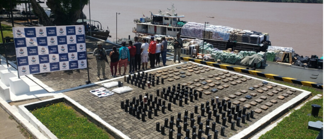 Armada de Colombia incauta 289 kilos de marihuana tipo cripy en Puerto Leguízamo, Putumayo