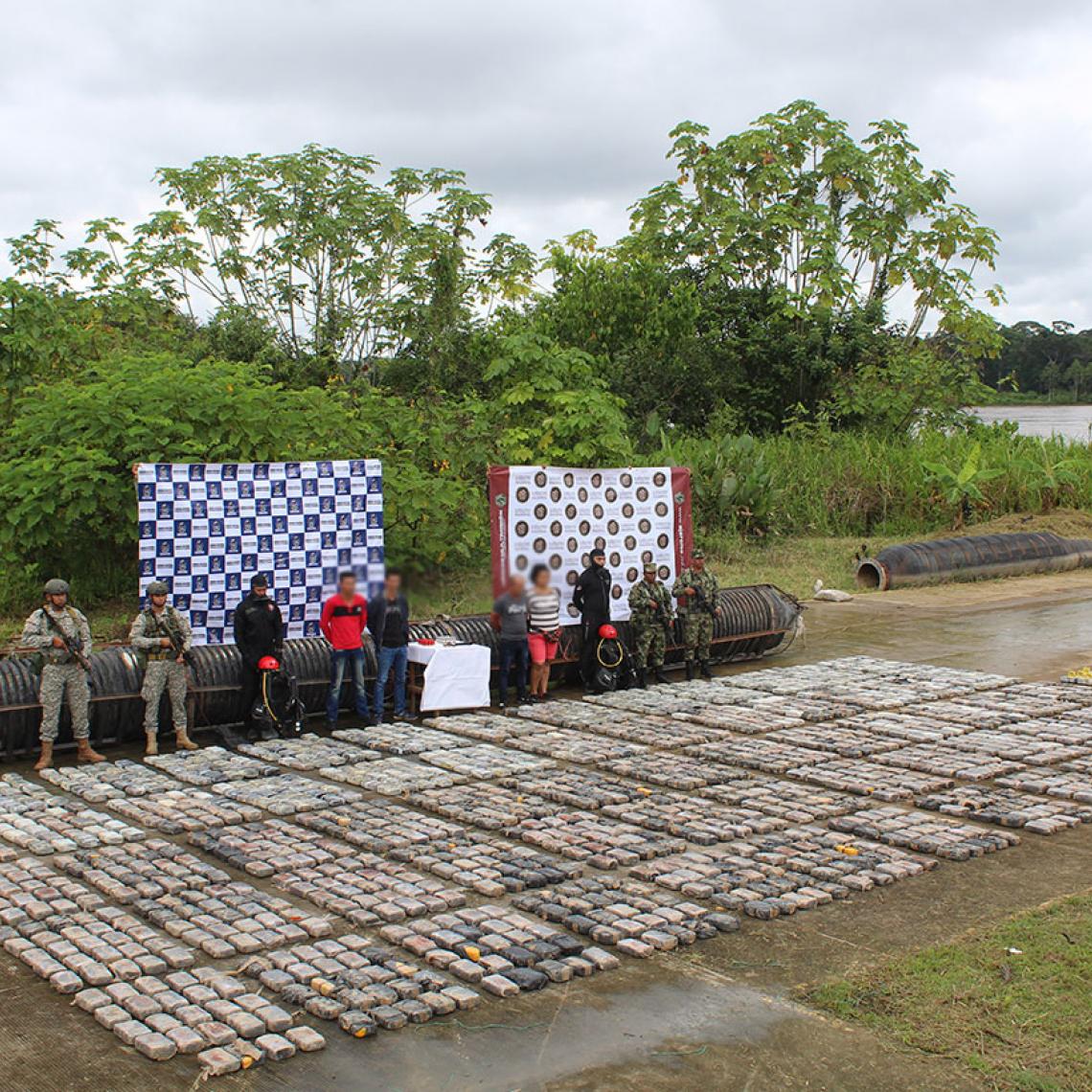 foto archivo incautacion en operaciones contra narcotrafico por la Armada Nacional