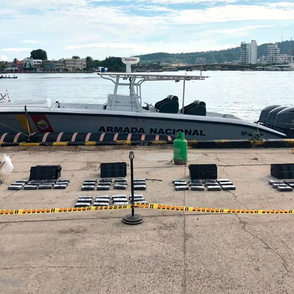 Armada de Colombia incauta más de 80 kilos de cocaína en Cartagena